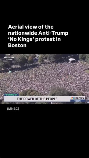 Pop Base on Instagram: "Aerial view of the nationwide Anti-Trump ‘No Kings’ protest in Boston. #reels #popculture #politics #trump #nokings"