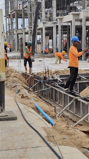 Technical cast beam rebar of fence structure concrete