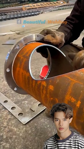 Welding process of stranded pipe valve flange #machinery #engineering #tool | Beautiful Welding