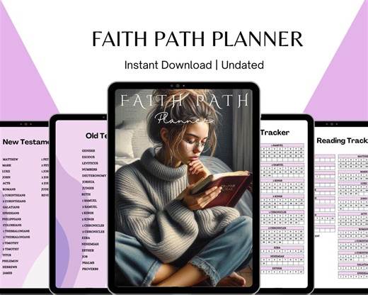 Faith Path Planner: Christian Life, Prayer & Bible Study (digital Download) - Etsy