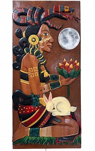 Mayan Goddess in Cedar Ixchel Diosa Giant Wall Panel - Etsy