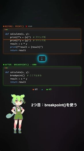 まだprint()でデバッグしてるの？プロは1行で解決 #shorts