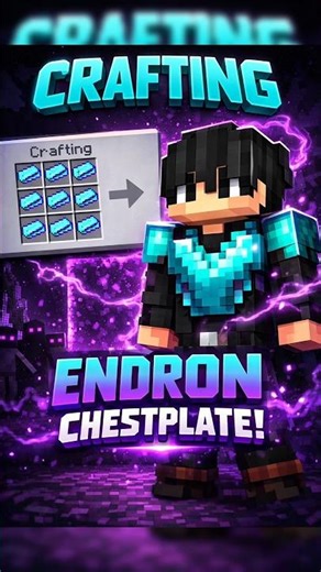 crafting endron chestplate moment #minecraft #shorts #youtube