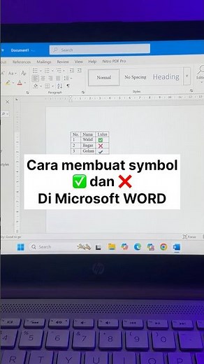 🔥Cara Cepat Membuat Tanda Centang ✅ dan Silang ❌ di Microsoft WORD #tutorial