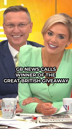 GB News hosts Stephen Dixon and Ellie Costello call up the winner of the Great British Giveaway live on air | GB News