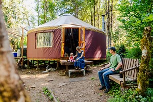 Living Off-Grid in a Yurt: Our Family's Tiny Home & Homestead | Tiny Home Tours