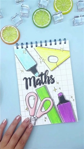 Simple & Aesthetic Math Front Page for Students 📐