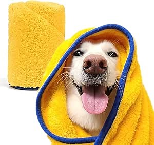 PETHROOM Ultra Absorbent Pet Towel | Quick-Drying, Soft Microfiber Dog & Cat Bath Towel | Lightweight, Durable, Fast Water-Soaking | Ideal for All Breeds (Large) 23.6" x 47.2"