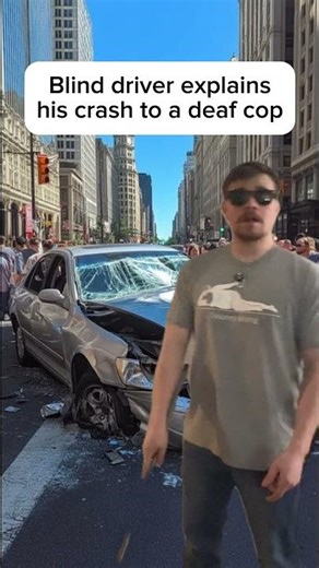 Blind driver. Deaf cop. The report isn’t getting filed 😭🚗 #shorts