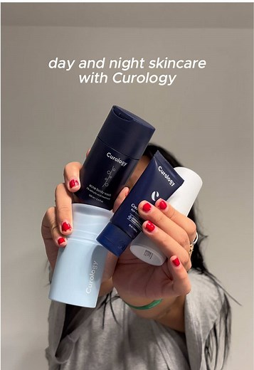 #CurologyPartner day and night skincare with @Curology ⛅️🌙✨ Treating my acne has always been priority, and Curology has made it so simple to take care of my skin. #Skincare #morningroutine #curology