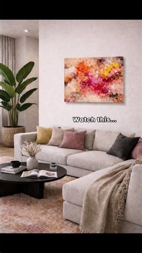 Modern Abstract Wall Art Transformation | Living Room Makeover
