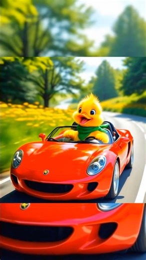 Duck riding the car 🚗