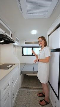 Inside the Escape 21C: Tour the Convertible Dinette, Kitchen, and Wet Bath