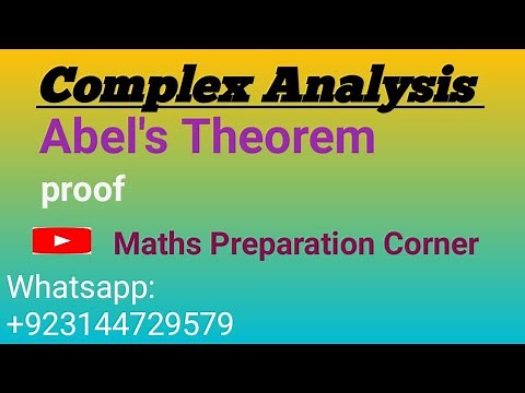 Abel's Theorem and its proof in Complex Analysis.