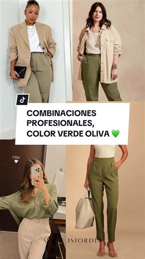 Combina el color VERDE OLIVA como toda una experta
