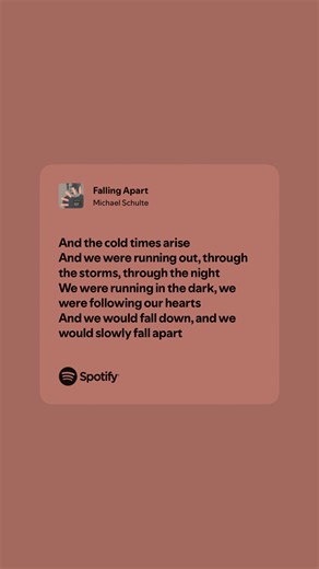 THAT PART HITS DIFFERENT 💔 Falling Apart-Michael Schulte #speedup #speedupsongs #sadlyrics #spotify #lyricssongs