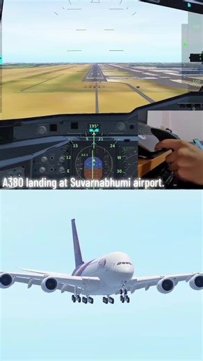 Airbus A380 Landing at Suvarnabhumi Airport