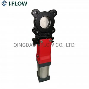 [Hot Item] DN400 Ductile Iron Double Flange Pneumatic Knife Gate Valve