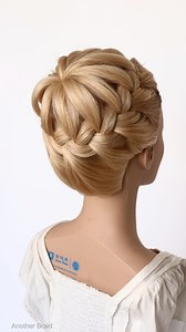 Not your average bun — meet the halo lace braid 💫 #halobraidstyle #lacebraidupdo #hairmagic #modernclassic #hairtutorial | Another Day Another Braid