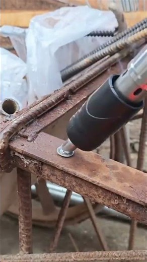 Portable Fastener Tool to Install Steel Rivets onto Metal Frames