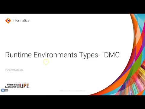 Runtime Environments Types in IDMC