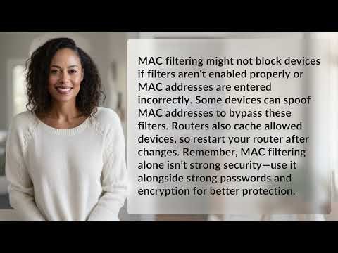 Why Isn't MAC Filtering Blocking Devices on My Router?
