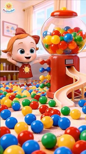 Play with Colorful Gumball Machine | 🟢🔵🔴🟡 LiaChaCha #shorts #baby