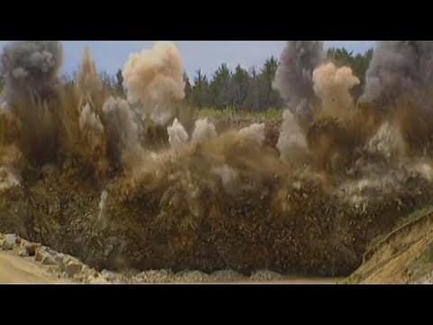 Little Hardhats"Blasting Crew Loading Explosives And Blowing Up Solid Rock "