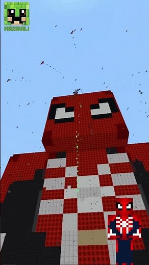 Minecraft Spiderman Skin Statue #minecraft #spiderman #gaming #shorts
