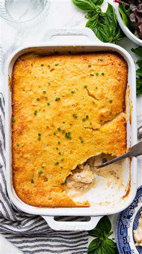 Cozy comfort food doesn’t get much easier (or more delicious) than this! 💛 A creamy chicken filling and golden Jiffy cornbread topping make the perfect weeknight casserole: hearty, simple, and full of Southern flavor. Comment “RECIPE” and I’ll send the recipe straight to your DMs! https://www.theseasonedmom.com/chicken-cornbread-casserole-2/ #ChickenCornbreadCasserole #ComfortFood #SouthernCooking #EasyDinner #FamilyMeals | The Seasoned Mom - Easy Family Recipes