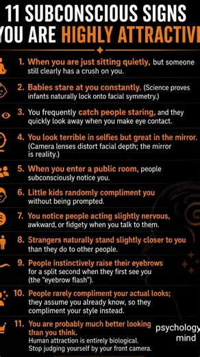 🧠 11 Subconscious Signs You Are Highly Attractive #PsychologyFacts #Psychology #MindFacts