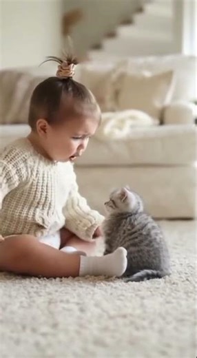 Cutest Baby Cat Conversation Ever! 💕 #baby #kitten