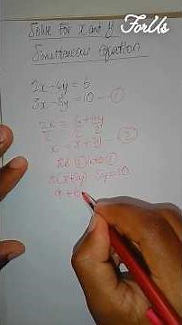 Simultaneous equation || Grade 10 Mathematics Exam Preparation