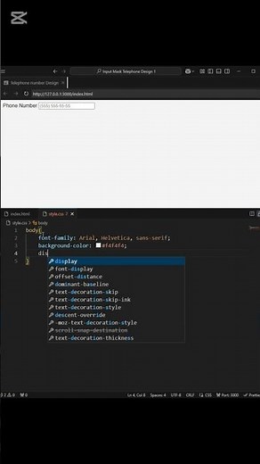 How To Make Input Mask For Phone Number Design With CSS and HTML HTML & CSS Tutorials