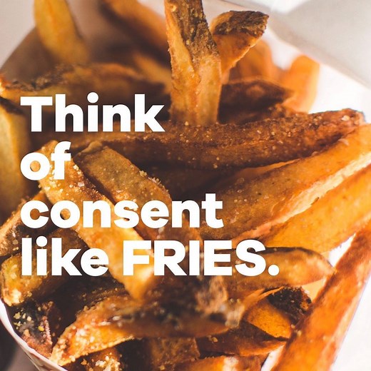 For #SexualAssaultAwarenessMonth we're going over the basics of consent using the F.R.I.E.S. acronym - and actual fries 🍟 (WARNING: This video will both inform you and make you REALLY hungry) | Bumble