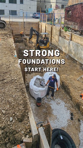 Amave Group on Instagram: "The strongest buildings start long before the walls go up, they start right here. 💪 This phase is all about precision, problem-solving, and building a foundation that’s made to last. • Excavation + trench mapping • Drainage installation • Base prep with structural gravel • Shoring reinforcement • Site cleanup + layout for the next phase This is where the transformation truly begins! Built with passion. Built by #amavegroup 👷‍♂️ #constructionlife #foundationwork #drai