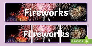 Fireworks Display Banner