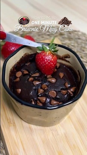 1 Minute Mug Brownie 🍫 | Easy Chocolate Brownie Recipe | Quick Dessert #easy #brownie #microwave