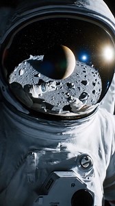 Saturn reflected in astronaut helmet visor! | Space Voyager