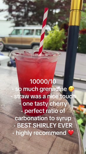 the seal pub and cafe has the best shirley temple so far!!! ☝️*always ask for sprite over gingerale ##fyp##shirleytemple##soda##capecod ##foryoupage##thesealpubandcafe##harwich##foryou