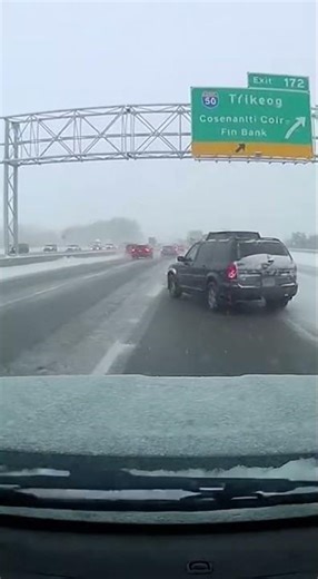 Black Ice Sends Cars Spinning on Exit Ramp
