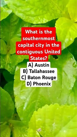What is the southernmost capital city in the contiguous United States?