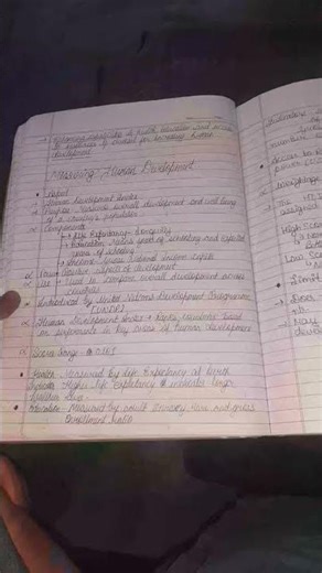 class 12th Human Development notes geography#study #notesmaking #geography