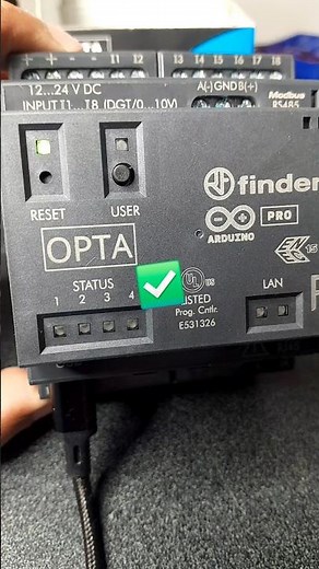 Arduino OPTA PLC and Finder 😌 #arduino #plc #shorts