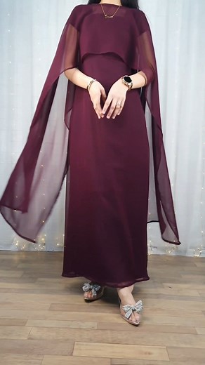 𝐌𝐞𝐡𝐤𝐚𝐧 𝐁𝐨𝐮𝐭𝐢𝐪𝐮𝐞❣️ | 🔥Viral Cape dress designing #viraldress #dubaistyledress #capedress #longmacidress #tutorial.#DIY #trending #fashiondesigner... | Instagram