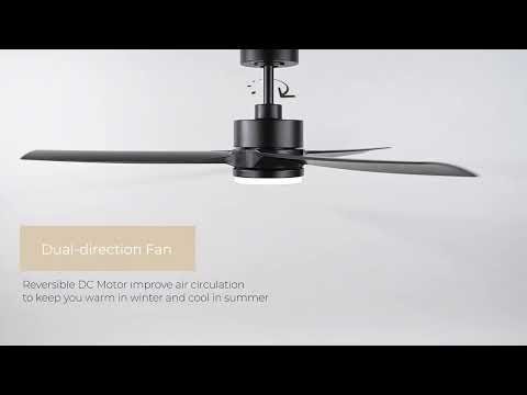 Cyclone 52in 3-Blade Smart Ceiling Fan, E-FR-0724