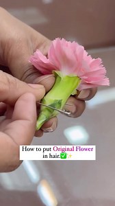 2.6K views · 120 reactions | Hack for Hairstyling “How to put original flower in hair” For courses you can WhatsApp on 9810944043 #hairstylist #hairstyle #hairstyling #hairtransformation #hairlove #hairgoals #hairtutorial | AURA Beauty Academy | Facebook