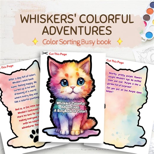 Color Sorting Busy Book for Toddlers | Preschool Colors Activity Binder | Printable Color Match Learning Folder Montessori - Etsy