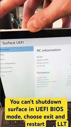 How to boot Microsoft Surface into UEFI BIOS? #short #shortsvideo #shorts #surface #microsoft