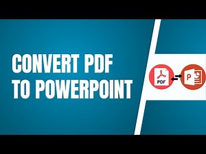How To Convert PDF To A PowerPoint Presentation | PDF To PPT 2024